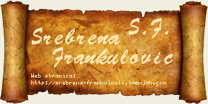 Srebrena Frankulović vizit kartica